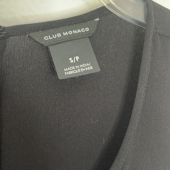 Club Monaco Black 100% Silk Copper Sequin Embellished Tank Top Size Small - Picture 2 of 7